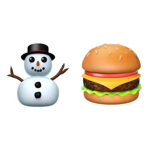 ⛄🍔 Emoji Domain iOS rendering